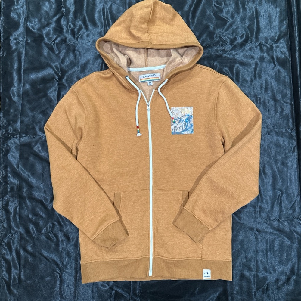 OP Men's Brown Zip-Up Sweater